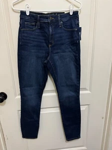 Pantalones de mezclilla azules ajustados de tiro alto universales de 8 hilos para mujer nuevos con etiquetas - Imagen 1 de 2