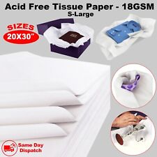 White Acid Free 50x75cm L Tissue Paper High Quality Wrapping Sheets 20"x30" Bulk
