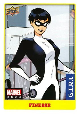 Marvel Ages 2021 (UD) LOW SERIES STICKER PARALLEL BASE Card #17 / FINESSE - Image 1 of 2