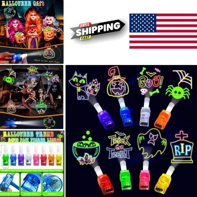 Suministros de fiesta de Halloween Luces LED para dedos Paquete de 24 ideas de regalo sin dulces para niños Foto 1 de 4