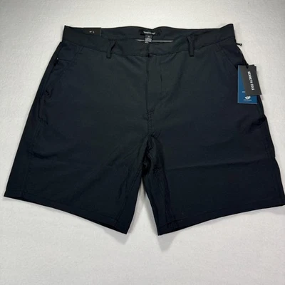 Pantalones Cortos Kenneth Cole 36 Techni-Cole Para Hombre Negros Frente Plano Nuevos con Etiquetas 4 Vías Flex Golf Foto 1 de 4