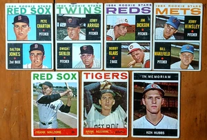 1964 Topps Baseball 7 Lot Low Grade Filler Cards: Some Creases * RC, High #s - Picture 1 of 11