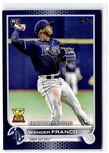 2022 Topps Update Wander Franco RC #US42 Royal Blue Tampa Bay Rays - Picture 1 of 2