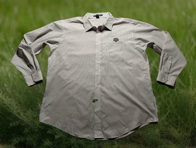Texas A&M Aggies Devon & Jones Mens LS Button Front Shirt Sz 3XL FREE SHIPPING - Image 1 of 3