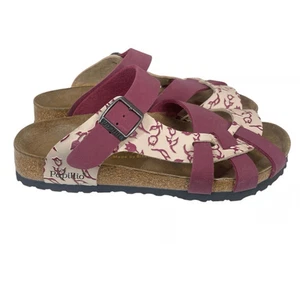 Papillio Birkenstock Pisa Sandals in Red Cream Floral Size 39 - Picture 1 of 7