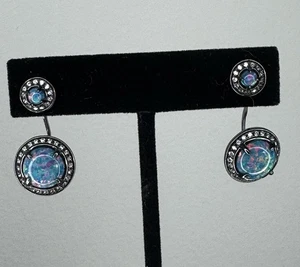 Kendra Scott Camilla blau Opal Ohr Jacke schwebend Tag in Nacht 1" Ohrringe - Bild 1 von 7