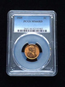 1935 Lincoln Cent PCGS Graded MS66RD #42193983 - Picture 1 of 4