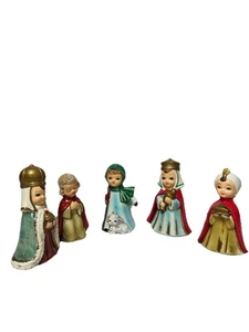 Josef Originals Vintage Kreidegeschirr Krippenfiguren 5er Set Made In Korea - Bild 1 von 12