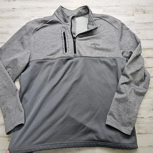 Callaway Golf Pullover Jacke grau 1/4 Zip Langarm Herren XXL Active Fleece - Bild 1 von 6