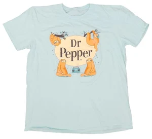 Unisex Dr. Pepper Sloth Music Light Blueish Green T-Shirt Promo Mail In Tee - Picture 1 of 4
