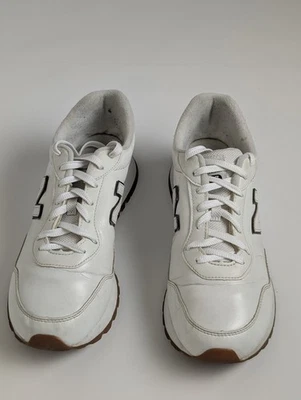 New Balance 527 Men’s Sneakers White Black Leather Size 9.5 (ML527SLB) - Image 1 of 4