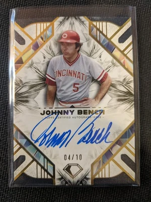 2025 Topps Diamond Icons Johnny Bench 黑色平行签名! 4/10! — 第 1/2 张图片
