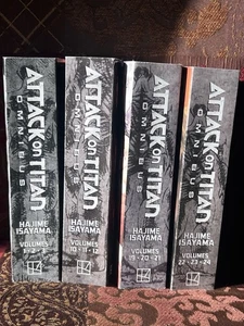 Attack on Titan Omnibus Lot Of 4 Book Volumes 1-3, 10-12, 19-21, 22-24 VG++ - Picture 1 of 6