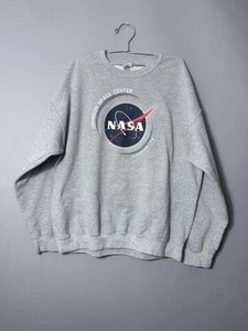 NASA Houston Johnson Space Center Glow in the Dark Heather Grey Crewneck XL - Bild 1 von 7