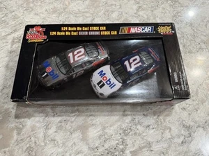 1999 Racing Champions Jeremy Mayfield #12 Mobil 1 SIVER CHROME 2 Cars 1/24 MIB¥ - Picture 1 of 9