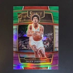 Jalen Johnson 2021-22 Panini Select #17 Green/White/Purple Prizm Parallel RC ATL - Picture 1 of 6