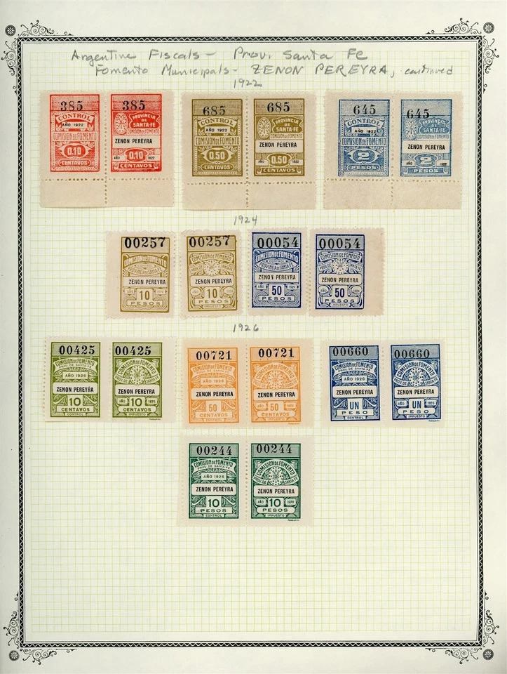 ARGENTINA Specialized REVENUE Selections on Album Page Lot #243 - SEE SCAN - $$ - Image 1 of 1