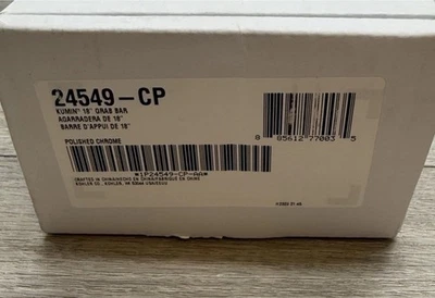 Barra de toalla de comino Kohler K-24549-CP, cromo pulido *arañazos* Foto 1 de 3