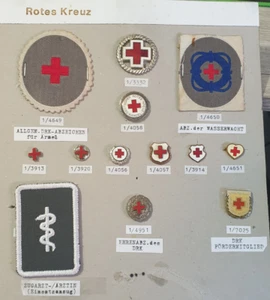 BRD RK Rot Kreuz Deutsches Rotes Kreuz Mustertafel Allgemeine Ehrenzeichen RAR - Picture 1 of 8