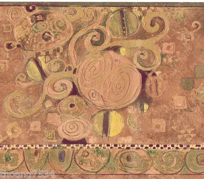 Moderno Pergamino Contemporáneo Abstracto Brillo Bronce Cobre Oro Papel Pared Borde Foto 1 de 4