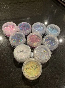 10 x essence glitter shapes- peony pink,dotty delight,pretty periwinkle + more - Picture 1 of 11