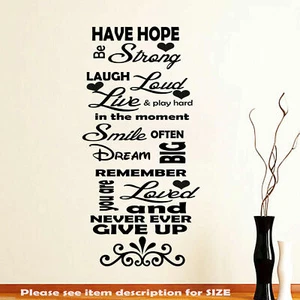 Have Hope - Inspirational quote wall art stickers, Motivational Quote decals - Picture 1 of 6