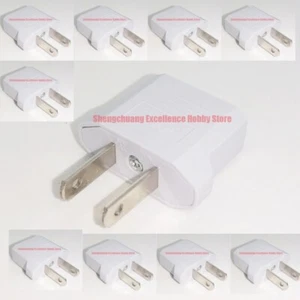 10 X White EURO US CN Universal Travel Power Adapter Converter Plug to US Socket - Picture 1 of 11