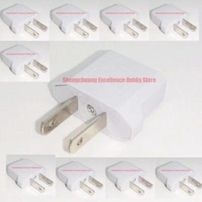 10 X White EURO US CN Universal Travel Power Adapter Converter Plug to US Socket - Image 1 of 4