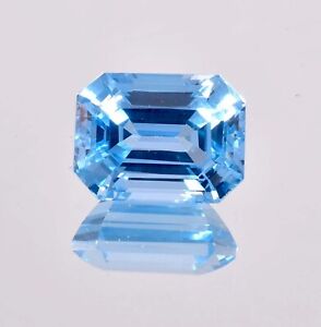 14 x 10 mm 100% Natural Sky Blue Aquamarine 18.05 Ct Loose Gemstone GITcertified