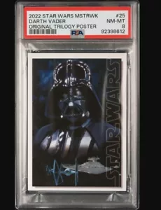 2022 Star Wars Masterwork Darth Vader Original Trilogy Poster #25 PSA 8 NM-MT - Picture 1 of 2