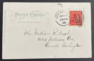 Ithaca, New York Postkarte - verschickt am 11. Mai 1908 nach Everett, Washington - NY - Bild 1 von 2