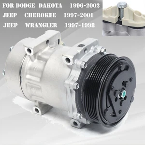 Compresor de aire acondicionado apto para Dodge Dakota/Jeep Cherokee Wrangler 1996-2002 - Imagen 1 de 11
