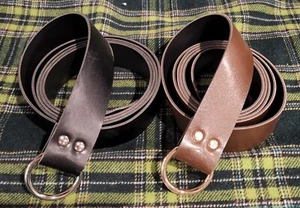 Medieval Faux Leather Ring Belt Larp Renaissance Vegan - Picture 1 of 1