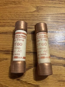 (Lot of 2) Mersen Ferraz Shawmut OT60 One-Time 60A Fuse - Picture 1 of 1