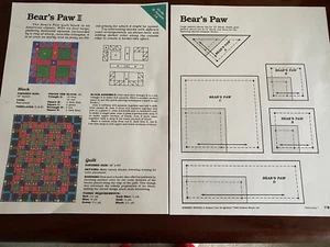 Spinning Spools Bears Paw Quilt Template Paper Pattern Georgia Bonesteel - Picture 1 of 3