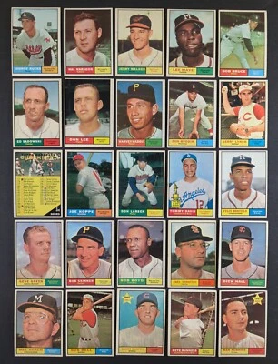 Juego de 25 tarjetas de béisbol Topps 1961 Foto 1 de 3