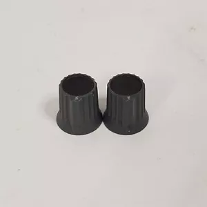 PAIR Black Knobs for Vintage Soundcraft 200B 16 and 24 Channel Mixer - Picture 1 of 3