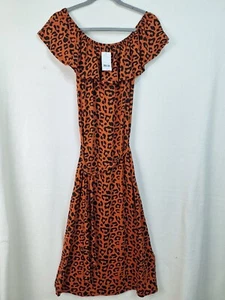 Bonmarche Ladies size 10 animal print midi dress with tie New - Picture 1 of 10