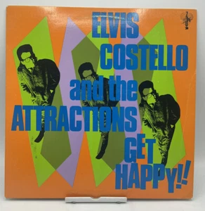 ELVIS COSTELLO & THE ATTRACTIONS GET HAPPY ORIGINAL VINYL LP RELEASE Vg+ - Imagen 1 de 4