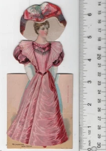 Muñeca de papel de café McLaughlin's XXXX tarjetas comerciales victorianas 3""x6"" VTC-XK226 - Imagen 1 de 3