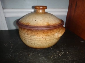 Vintage Mid Century Keramik Auflaufform gemarkt mit Fisch Dutch Oven - Bild 1 von 8