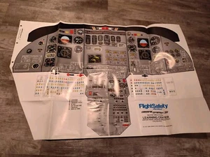 Flight Safety Cessna Citation VI Cockpit Diagram 36" x 25" VHTF Rare - Picture 1 of 11