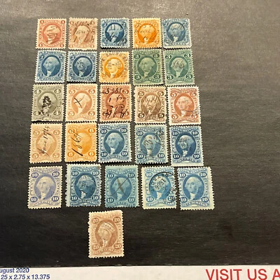 Scott #R1c,3,5,6,9,11,13,15,16,18,22,23-27,30,32-34,34ce,35-38,42 RevenueUsed Ng - Image 1 of 2