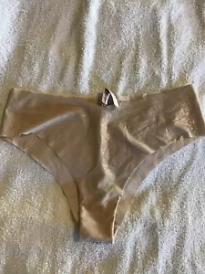 Victorias Secret Glittery Polyamide Hipster Bikini Panties L Large NWT Beige - Picture 1 of 6