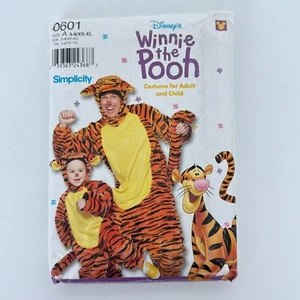 Simplicity 0601 Disney Kinder/Erwachsene Tigger Kostüm Muster Größen 3-8 XS - XL - Bild 1 von 4
