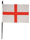 England Hand waving Flag  9 x 6&quot; Polyester Flag 12&quot; Plastic Pole Hand Waver
