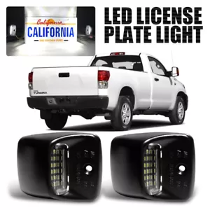 2X LED License Plate Tag Lights Assembly 6000K For Toyota Tundra 2000-2013 - Foto 1 di 22