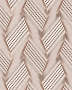 Papel pintado a rayas EDEM 85030BR33 líneas curvas beige-marrón blanco 5,33 m2 - Imagen 1 de 6