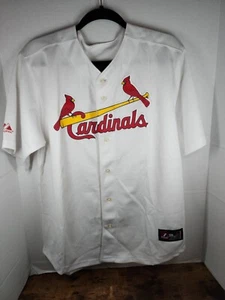 St. Louis Cardinals #5 Pujols Majestic MLB White Jersey Adult Sz 18/20 - Picture 1 of 4