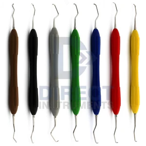 7 pz Scaler in silicone subgengivale Gracey Curettes Impugnatura canale radicale - Foto 1 di 8